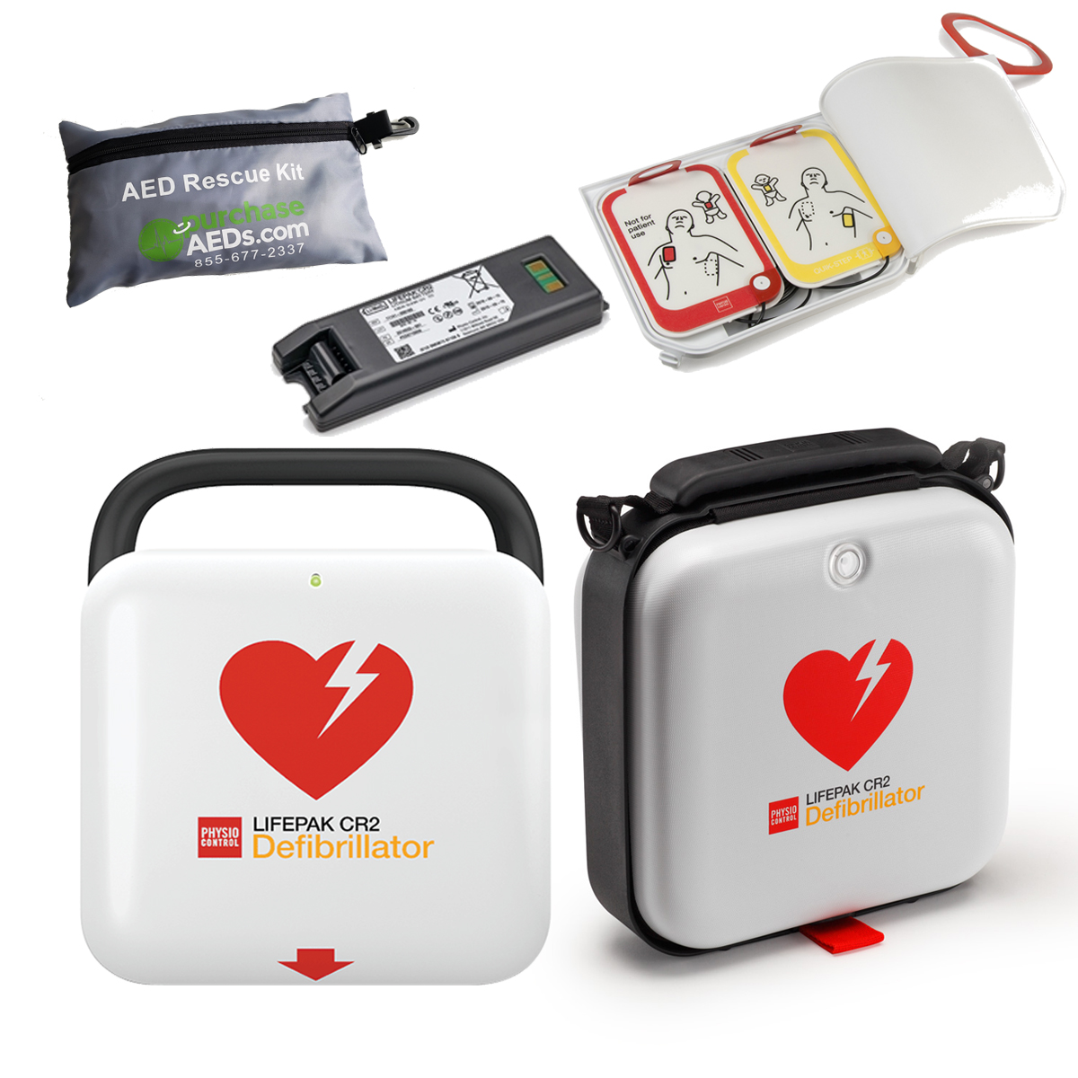 LIFEPAK CR2 English Language Semi-Auto Portable AED Bundle - AED One-Stop  Shop