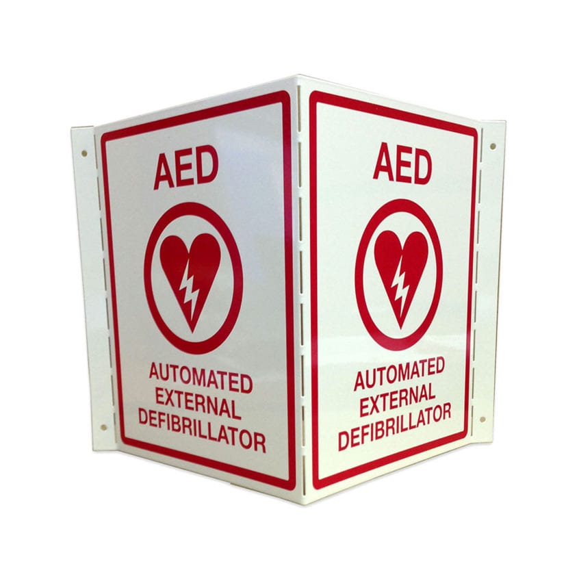 3D AED Sign 150 Metal 846x846
