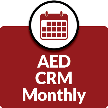 Graphic for AED CRM monthly